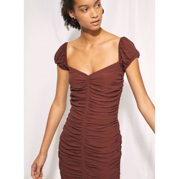Aritzia Wilfred Veda Ruched Mini Dress - Picture 5 of 10